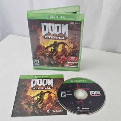 DOOM Eternal Xbox One Game Microsoft Bethesda Action Shooter ESRB M Complete CIB