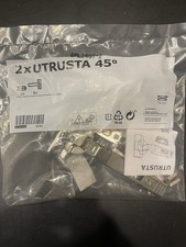 IKEA UTRUSTA Sektion Cabinet Door Soft Close HINGE 2 pack 45 Degree 202.619.92