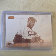 2023 Topps Stadium Club Black & White Bo Jackson #61 KC Royals SP Orange Foil