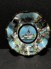 Vintage Walt Disney World Magic Kingdom Glass Candy Trinket Plate Ashtray 7