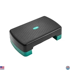 Adjustable 18.1" Aerobic Step Platform with 2 Risers for Home Gym Workout