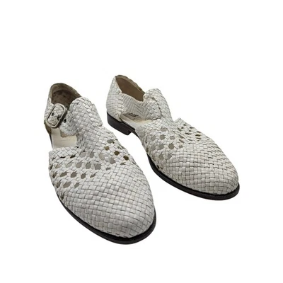 Stacy Adams Fisherman Sandals Mens 9.5M White Good Woven Strap 25025-100 Stacy Adams White Sandals for Men | Mercari main image 3