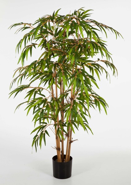 Artplants KüNstlicher Bambus Strauch Hiroshi, 560 BläTter, GrüN, 90Cm-image