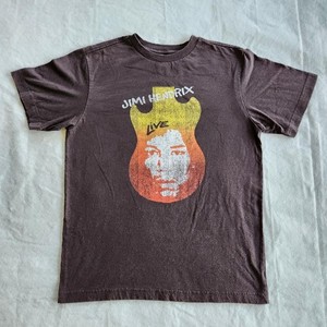 Old Navy Jimi Hendrix London 1967 Boys Husky XL Brown Graphic T-Shirt Tee Shirt