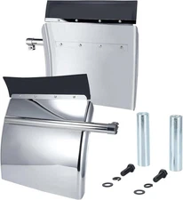 24"x24" Quarter Fenders for Semi Truck, Stainless Steel/Polypropylene