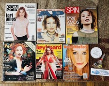 🌸 Tori Amos Magazines Pins Lot AP/ SPIN/ Rolling Stone/ Wildflower Coaster RARE