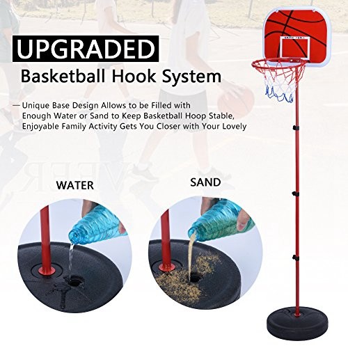 Height Adjustable Basketball Stand System Hoop Backboard Net Kit For Children - Picture 2 of 10