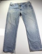 Levi's 501xx Jeans 40x32 Light Wash Straight Button Fly Distressed 90s Casual