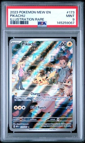 2023 POKEMON MEW EN-151 ILLUSTRATION RARE #173 PIKACHU PSA 9