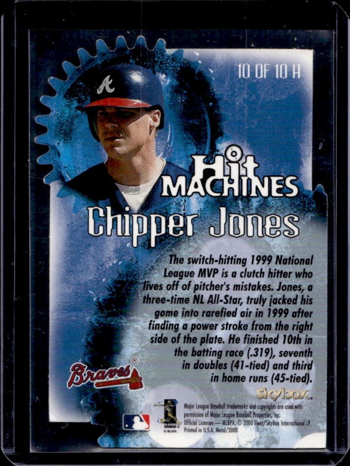 2000 Skybox Metal Chipper Jones Hit Machines #10 H Braves | eBay