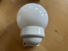 Bauhaus Alt Kugellampe Wand Decken Leuchten Milchglas Porzellan Sockel Fassung