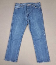 Vintage Wrangler 13MWZ Jeans Mens 38x29 Blue Cowboy Cut Denim Rodeo USA Made
