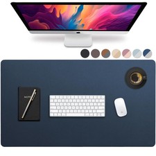 Leather Desk Mat Large 36 x 20, Desk Protector Mat, PU Leather Desk Pad, Larg...