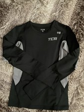 TCA Boys SuperThermal Compression Base Layer Top Long Sleeve Black Grey MY