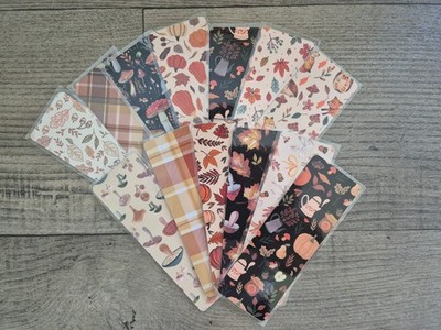 BUY ONE GET ONE FREE Double sided Laminated Pumpkin Autumn HALLOWEEN Bookmark