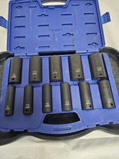 Carlyle 61-0323, 1/2" to 1-1/8" Standard Impact Socket Set, 8 Pt, 1/2" Dr, 11pc