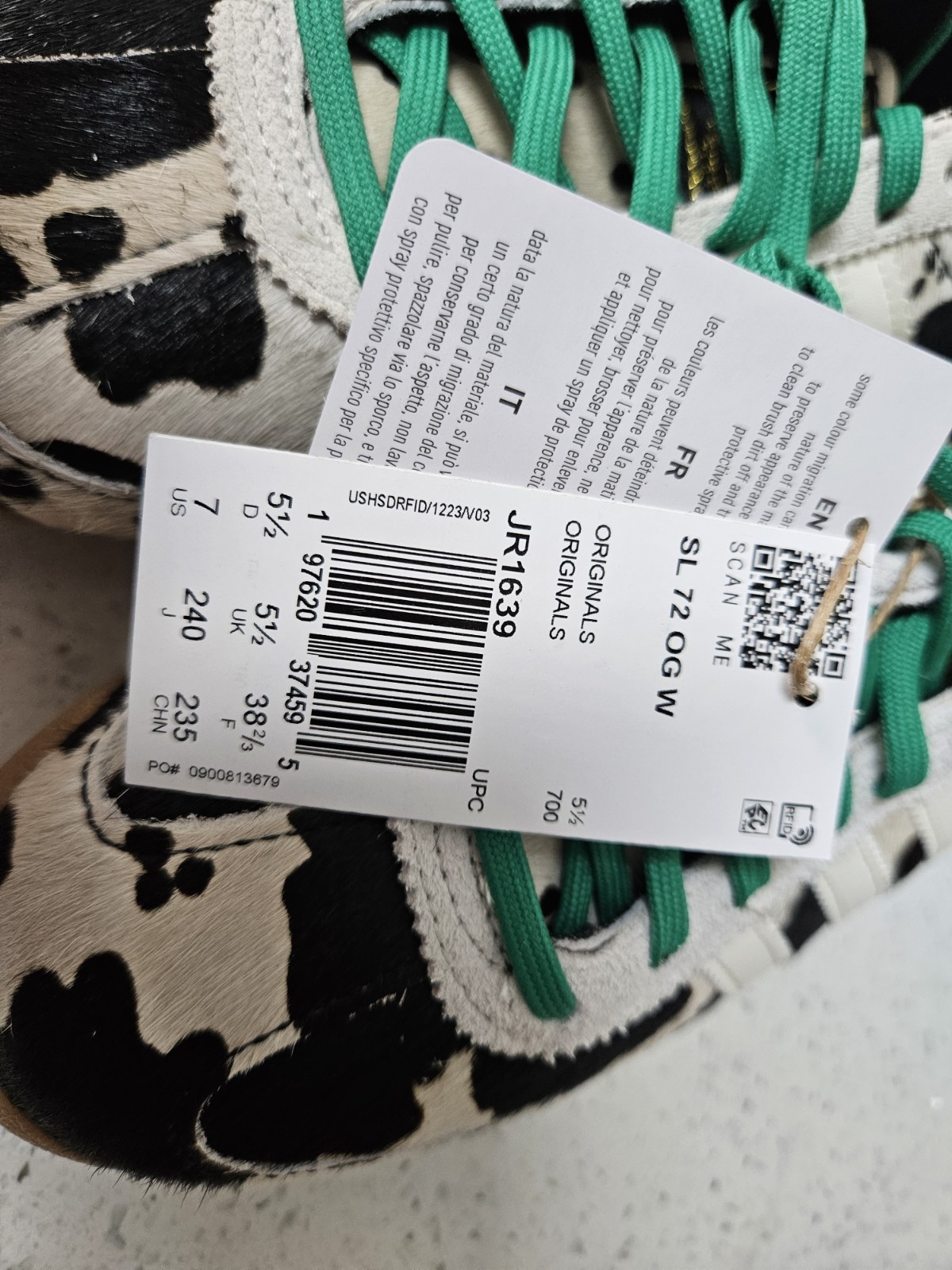 Adidas SL OG 72 cow print -BRAND NEW- Size 7 Women thumbnail 5