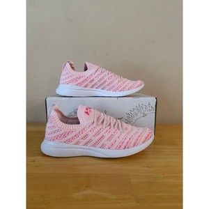 APL TechLoom Knit Slip-On Sneakers in Pale Pink and White Mens US 10.5 Youth main image 3