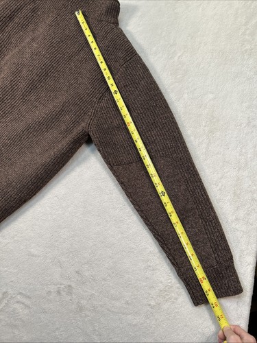 LL Bean Waterfowl Sweater Merino Wool 1/4 Zip Men’s Large Brown Lined Knit Warm - Bild 11 von 11