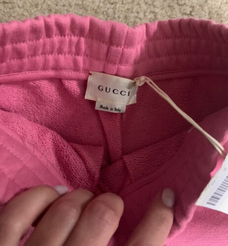 Authentic Gucci Shorts Logo Pink Girls Size 10 Years Old Sweat Shorts - Picture 4 of 4