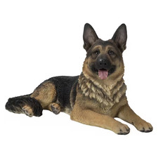 Lying German Shepherd Statues