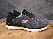 Skechers Slip-Ins Summits Dazzling Haze Women Size 7.5 149937 Black Shoe Sneaker