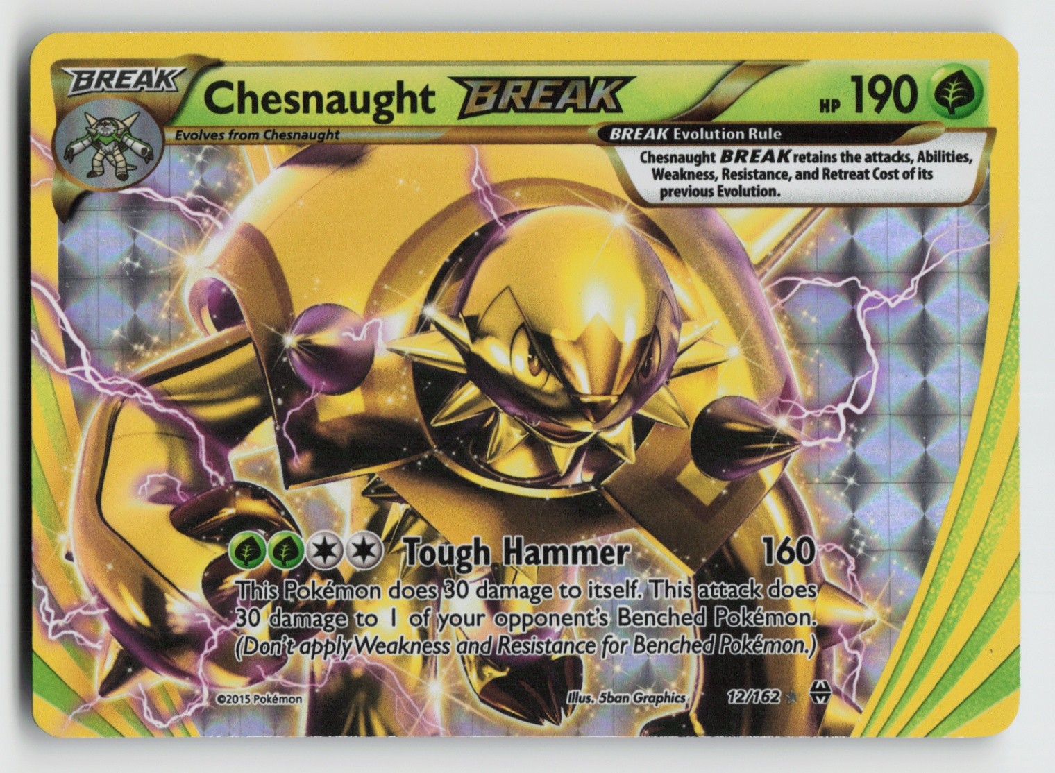 UR - 02 Holo Chesnaught BREAK 12/162 Ultra Rare XY - BREAKthrough