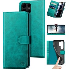 compatible with Samsung Galaxy S25 Ultra Genuine Leather Wallet case  RFID Blo...