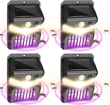 4Pack Solar Mosquito Insect Killer Zapper Light Electric Fly Bug Trap Pest Lamps