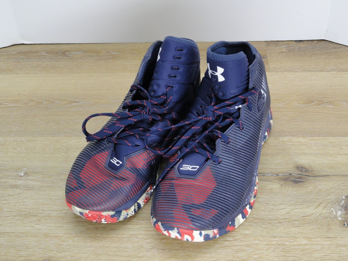 Under Armour Curry 2.5 USA retro STEPH CURRY 1274425-411 Men Size 12 Preowned Under Armour Curry 2.5 USA retro STEPH CURRY 1274425-411 Men  main image 3