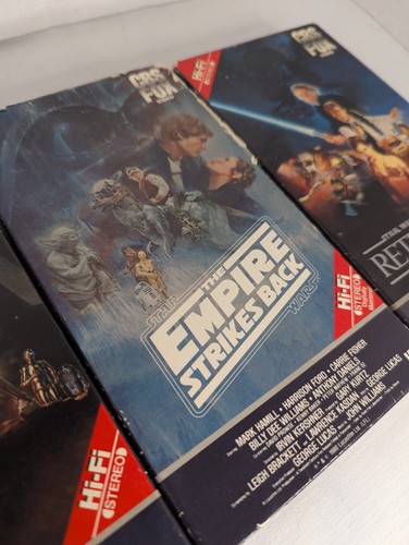 Star Wars Original Trilogy VHS CBS FOX Red Corner Hi-Fi Stereo Original Owner - Foto 4 di 8
