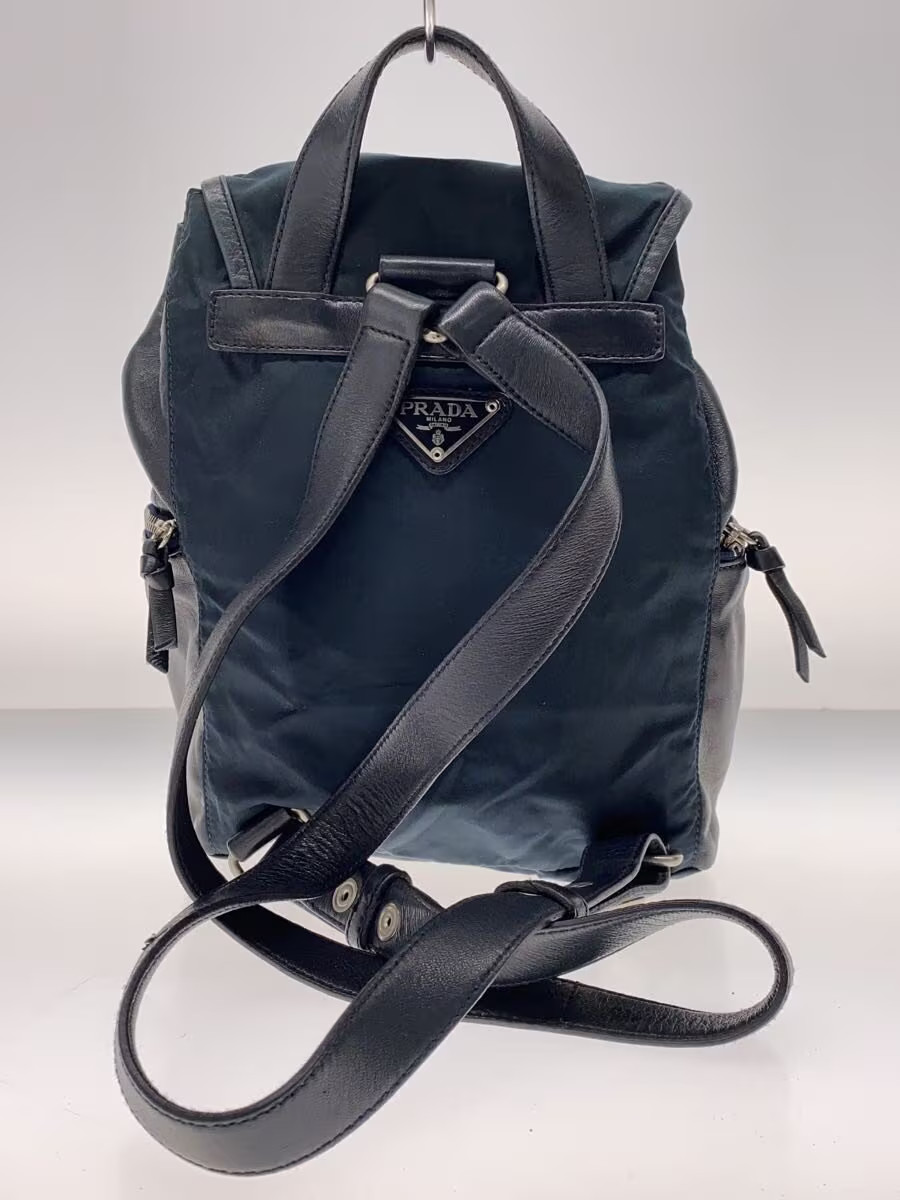 PRADA Backpack Nylon BLK Solid Authentic Rare Exc… - image 3