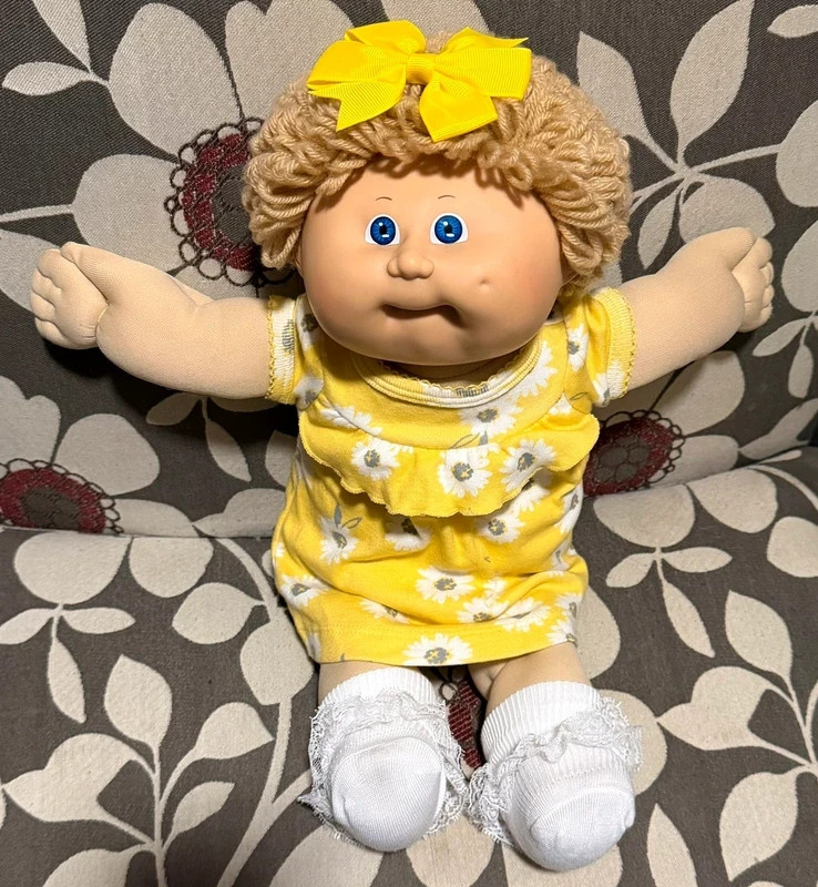 1986 Cabbage Patch Kids OK China Wheat Loops Blue Eyes HM8 Very Good Refreshed