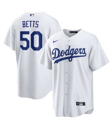 Los Angeles Dodgers Mookie Betts #50 Nike White Home 2025 Official MLB Jersey