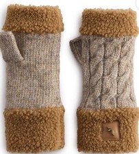Koolaburra by UGG Women  s Cable Fingerless Gloves Chestnut One Size New