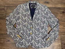 J Crew Schoolboy Liberty of London Art Fabric Cotton Floral Blazer Jacket Sz 6
