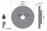 2X Bremsscheibe Pagid 54715NC FüR Lexus RX 300 MCU35_ MCU35R 350 GSU30_ AWD 400H