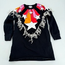 Stella McCartney Kids Star Fringe Sweatshirt Dress Girls 8