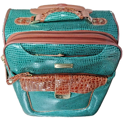 Samantha Brown 21'' Classic Crocodile Spinner Luggage Seaglass Green - Carry-On!