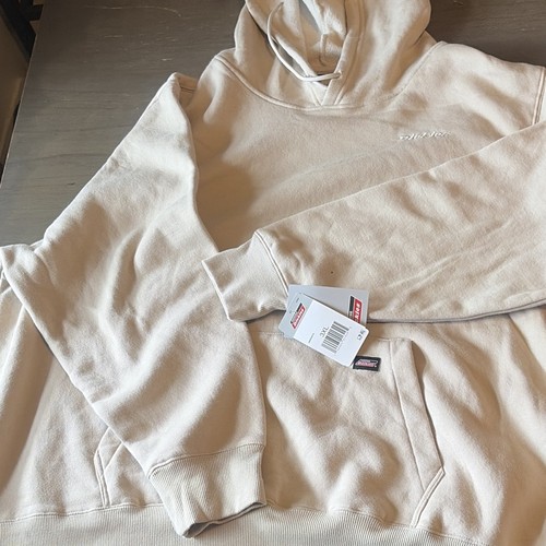 Dickies, Dickies Men's Beige Pullover Fleece Hoodie Logo Pockets Big & Tall 3XL