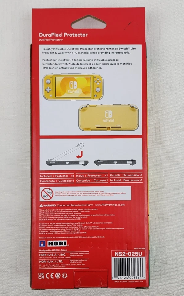 Hori Duraflexi Protector for Nintendo Switch Lite (Clear) NS2025U - Brand New - Image 4 of 4