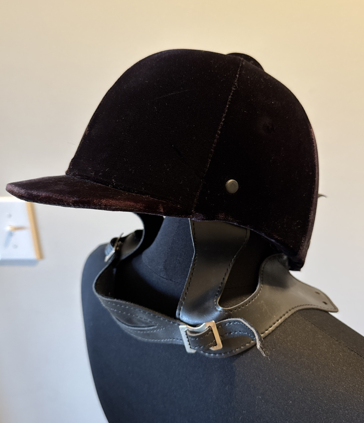 Casco in velluto equestre bambino taglia 6 e 5 8 US Pony Club nero