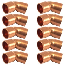 Appli Parts AP-C03845B10 3/8 45 Degree Elbow Short Turn Copper pipe fittings CxC