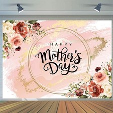 CYLYH 7x5FT Happy Mother's Day Backdrop Flower Background Mother's Day Party ...