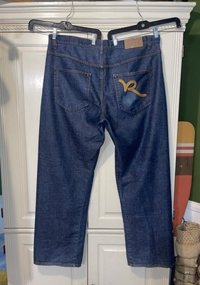 Roca Wear Embroidered Jeans Men 42 Wide Straight Let Baggy Y2K Street Wear City