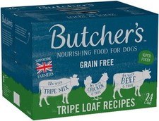 Butcher's Tripe Loaf Recipes Dog Food Tins, 24 x 400g