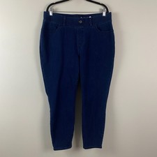 Betabrand Jeans Womens 1X Petite Dark Wash Pull On Skinny Leg Yoga Denim W1545