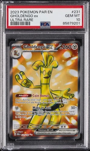 2023 POKEMON PAR EN-PARADOX RIFT ULTRA RARE #231 GHOLDENGO EX PSA 10