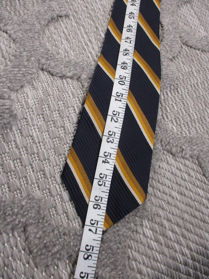 Corbata vintage A Sulka & Company para hombre azul/naranja estampado diagonal a rayas seda Foto 2 de 4