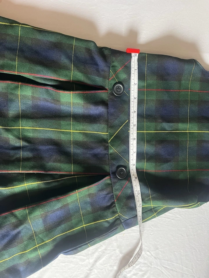 Uniforme Escolar Vestido Jersey Lands End Niñas Cuadros Cazador Verde Azul Marino Cuadros Talla 6 Foto 3 de 4